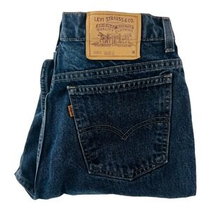 Levi's Black 921 Ct Tapered Fit 5 Pocket Orange Tab Jeans Women Size 14 Medium M